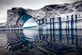 Taken in Antaractica. It was an unbelievable site. All naturally shaped. Three quarter of the iceberg is under the sea.